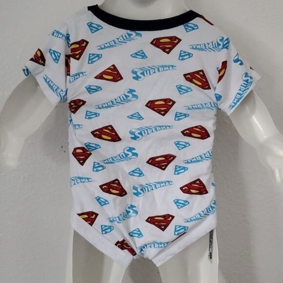 0-3 Months Baby SUPERMAN DC Comics Short Sleeve T Tee Shirt Shorts INFANT BOY - Picture 9 of 13